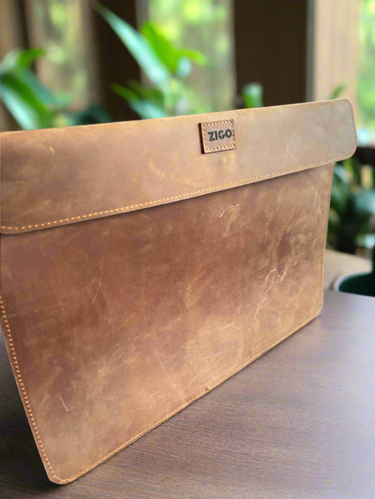 Small Brown Leather Sleeve