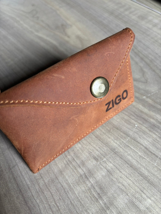 Leather Card Holder (With Snap Button)