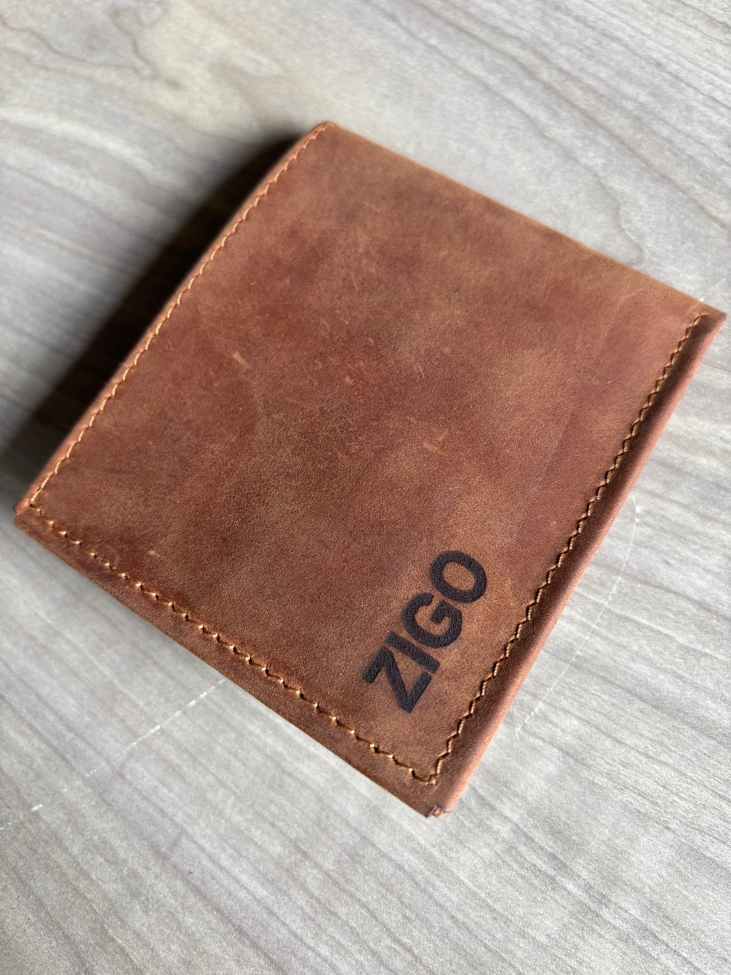 Leather Wallet - Brown