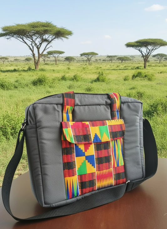 Zigo Laptop Kitenge Messenger Bag